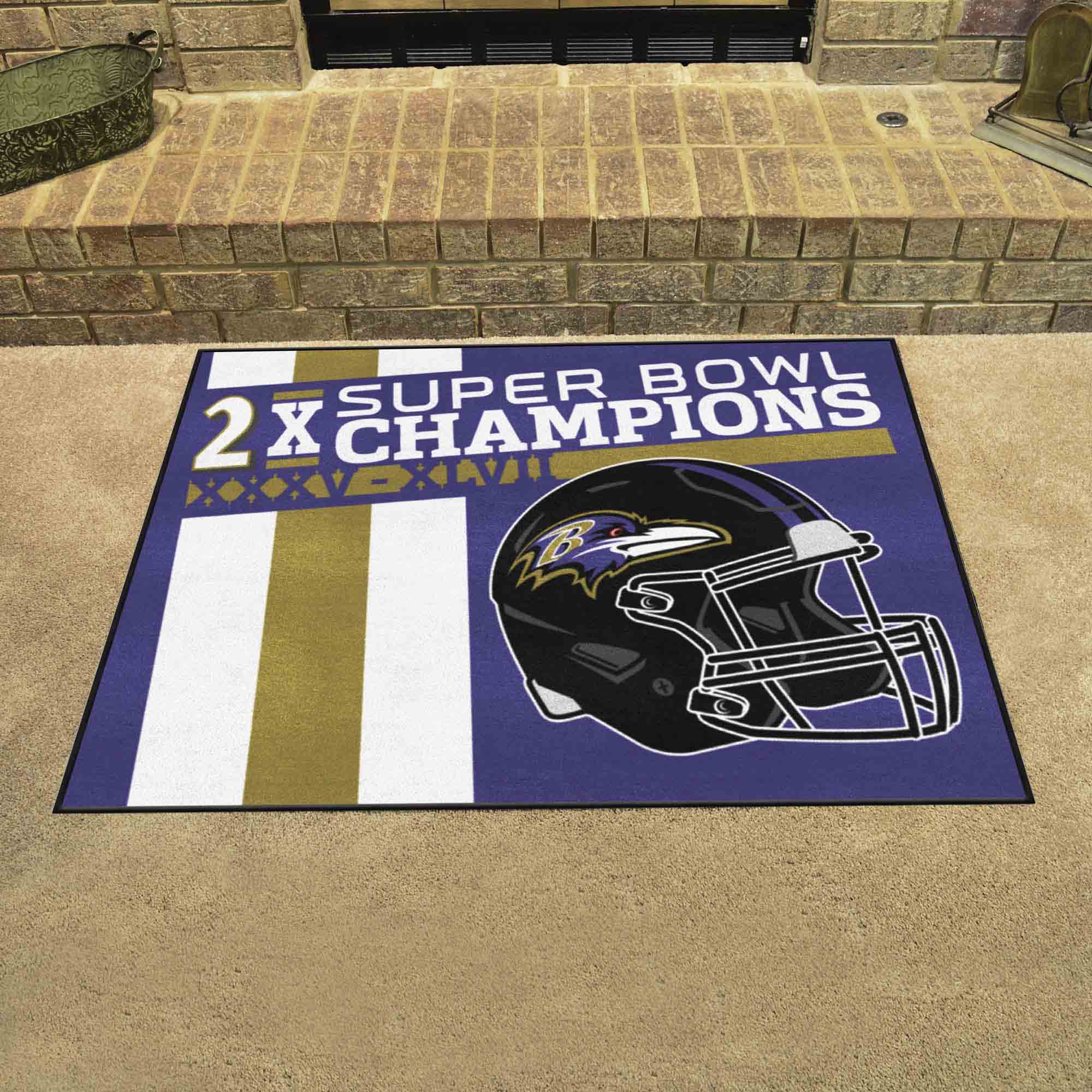 NFL Baltimore Ravens 2'10" X 3'7" Purple Dynasty All-Star Mat - 30897 Room Scene