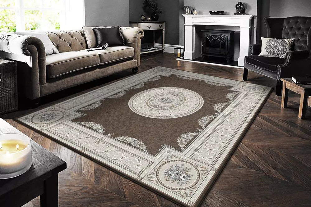 Dynamic Rugs Ancient Garden 57226-3295 Brown Cream Area Rug