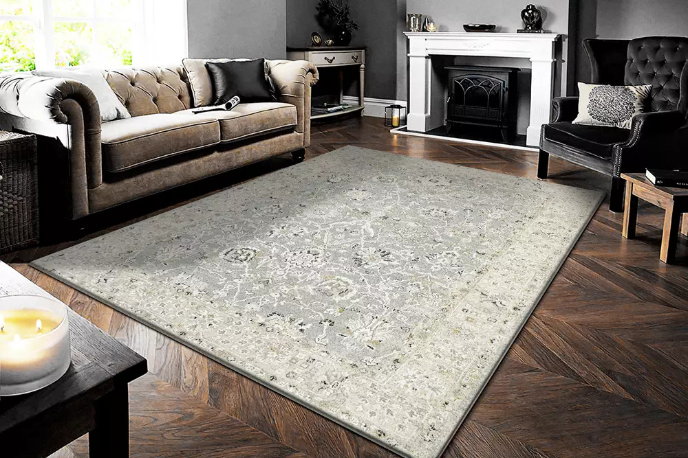 Dynamic Rugs Annalise 7604-580 Blue Beige Area Rug | Carpetmart