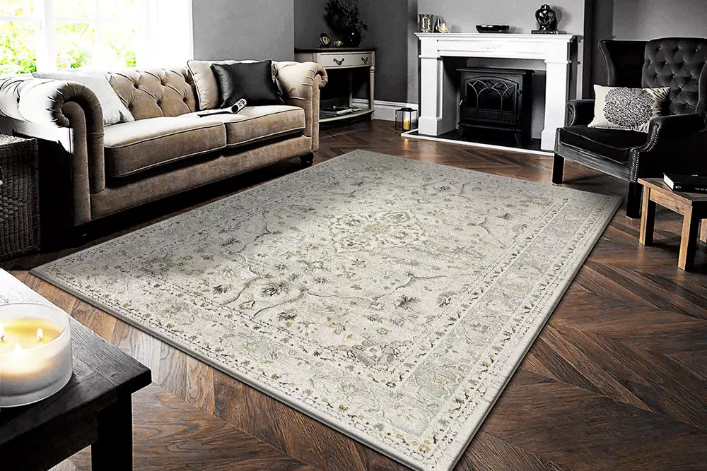 Dynamic Rugs Annalise 7605-105 Cream Blue Area Rug | Carpetmart