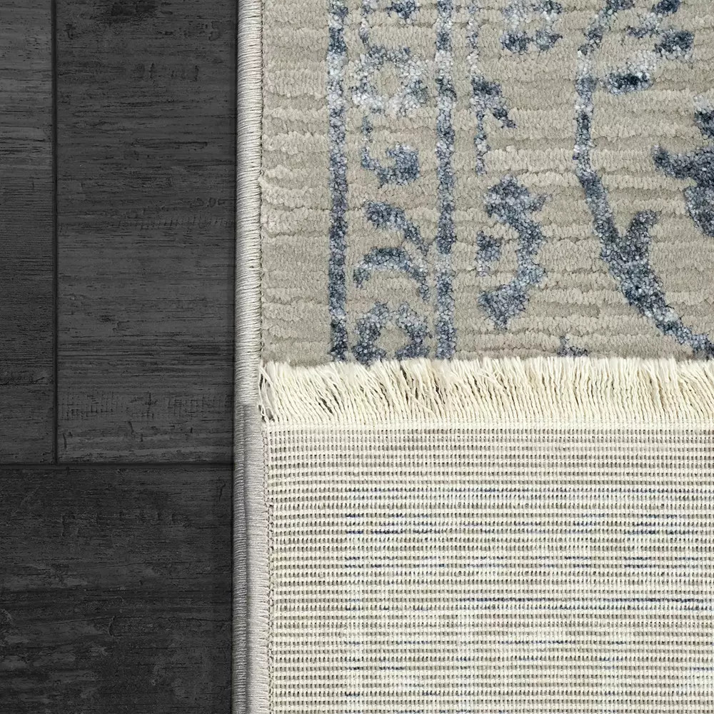 Dynamic Rugs Bailey 3880-950 Grey Blue Area Rug Corner