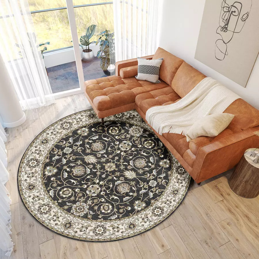 Dalyn Hatay HY1 Black Area Rug - Carpet & Tile Mart