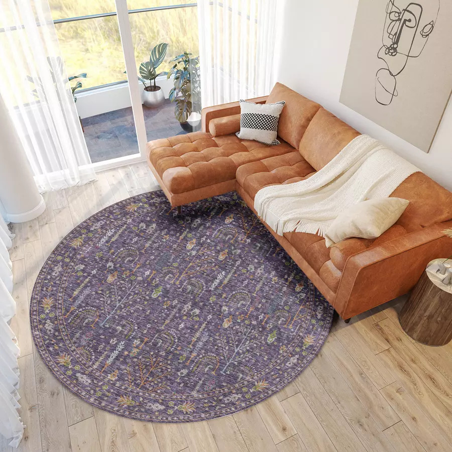 Dalyn Hatay HY5 Eggplant Area Rug | Carpetmart.com - Carpet & Tile