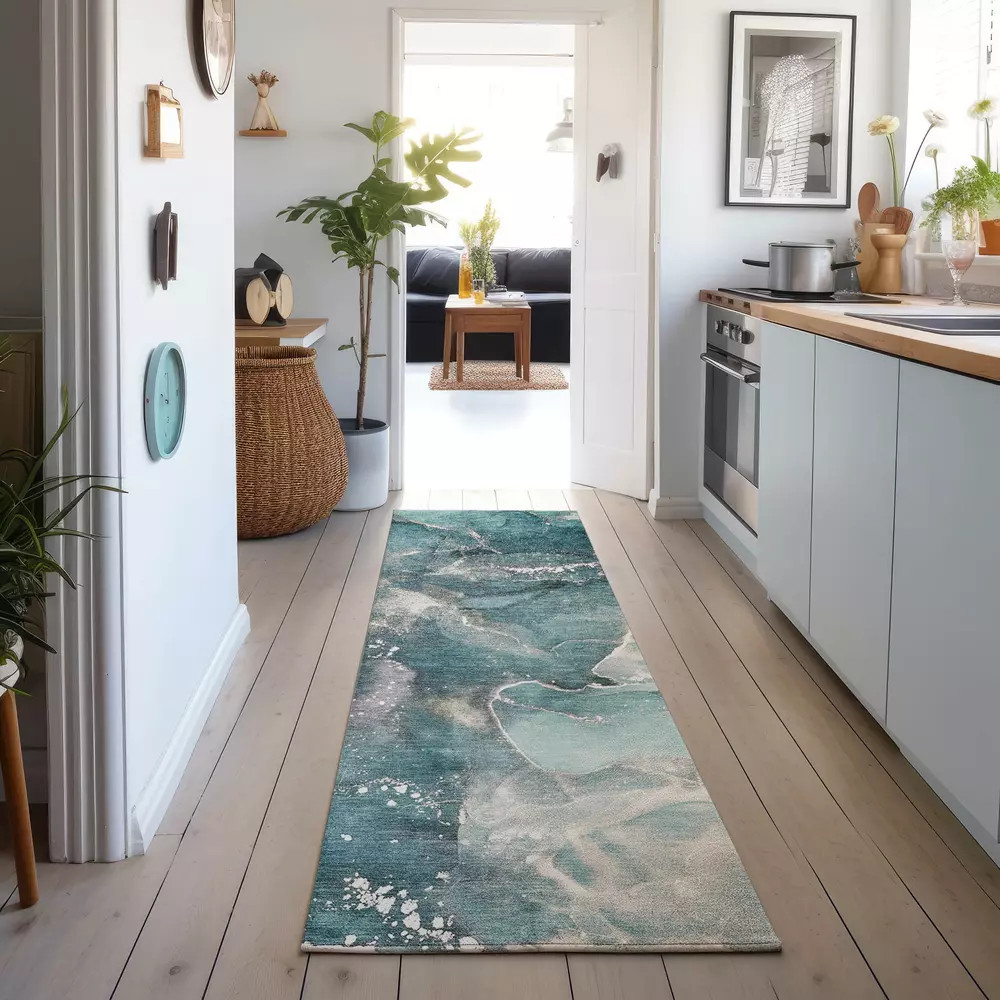 Dalyn Odyssey OY11 Teal Area Rug - Carpet & Tile Mart