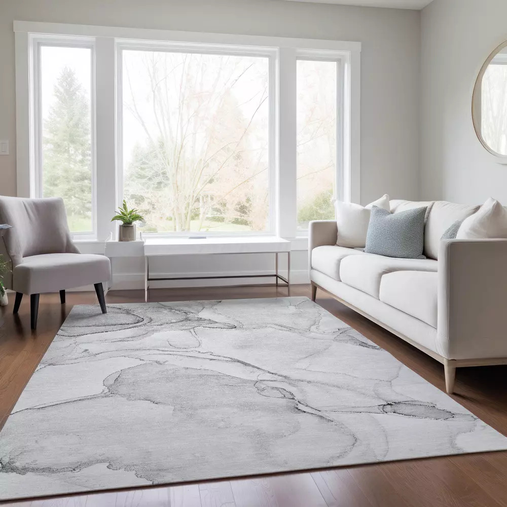 ODYSSEY ソフトボード 7’0ft 紫とグレーのストライプ 約210cm Dalyn Odyssey OY13 Gray Area Rug - Carpet & Tile Mart