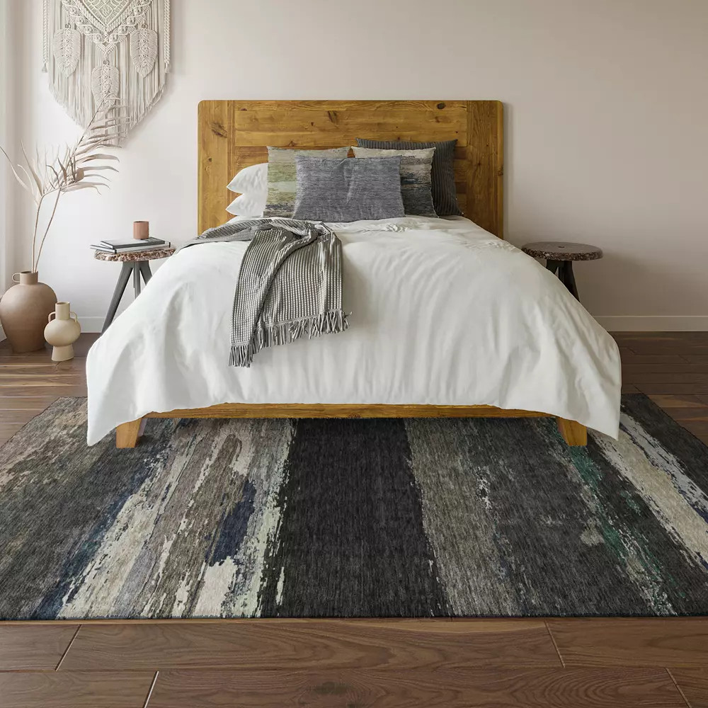 ラビット222 800×1000BLACK5枚 Dalyn Trevi TV8 Black Area Rug | Carpetmart.com - Carpet & Tile Mart