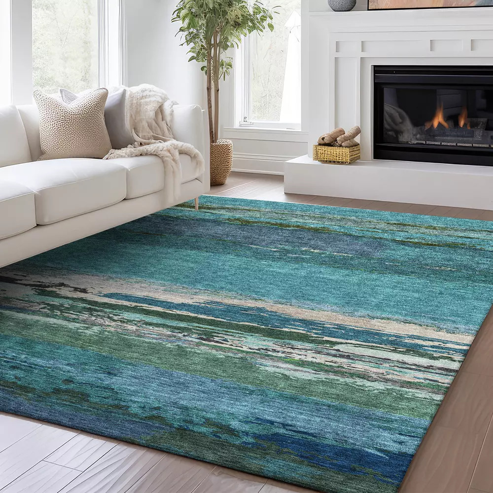 Dalyn Trevi TV8 Teal Area Rug - Carpet & Tile Mart