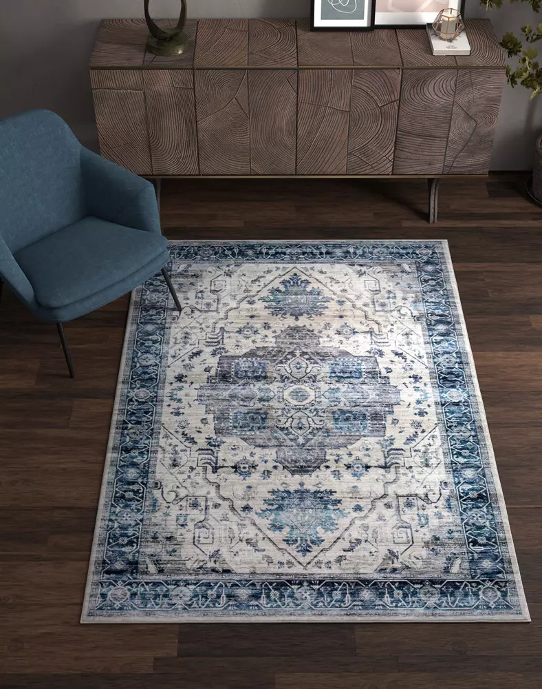 Kas Roxy 2821 Ivory Blue Area Rug - Carpet & Tile Mart