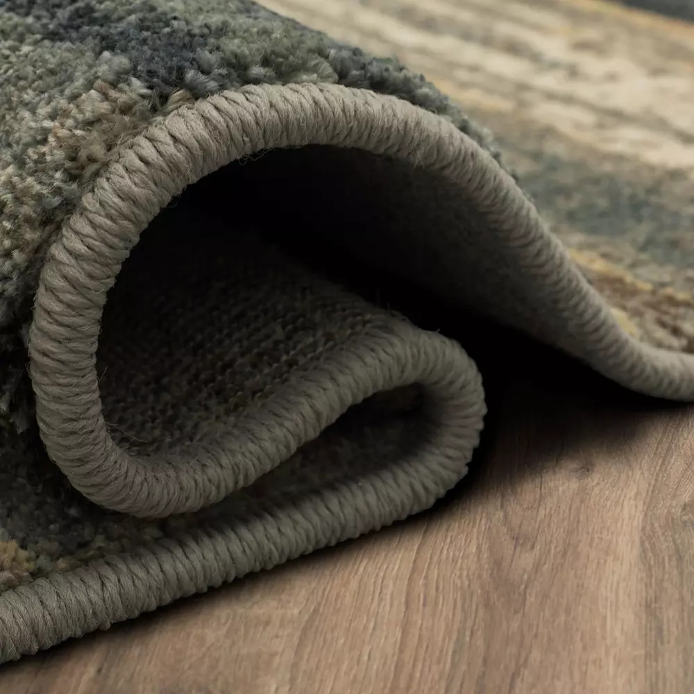 Karastan Elements 92503-50128 Monaco Denim Area Rug Roll Edge