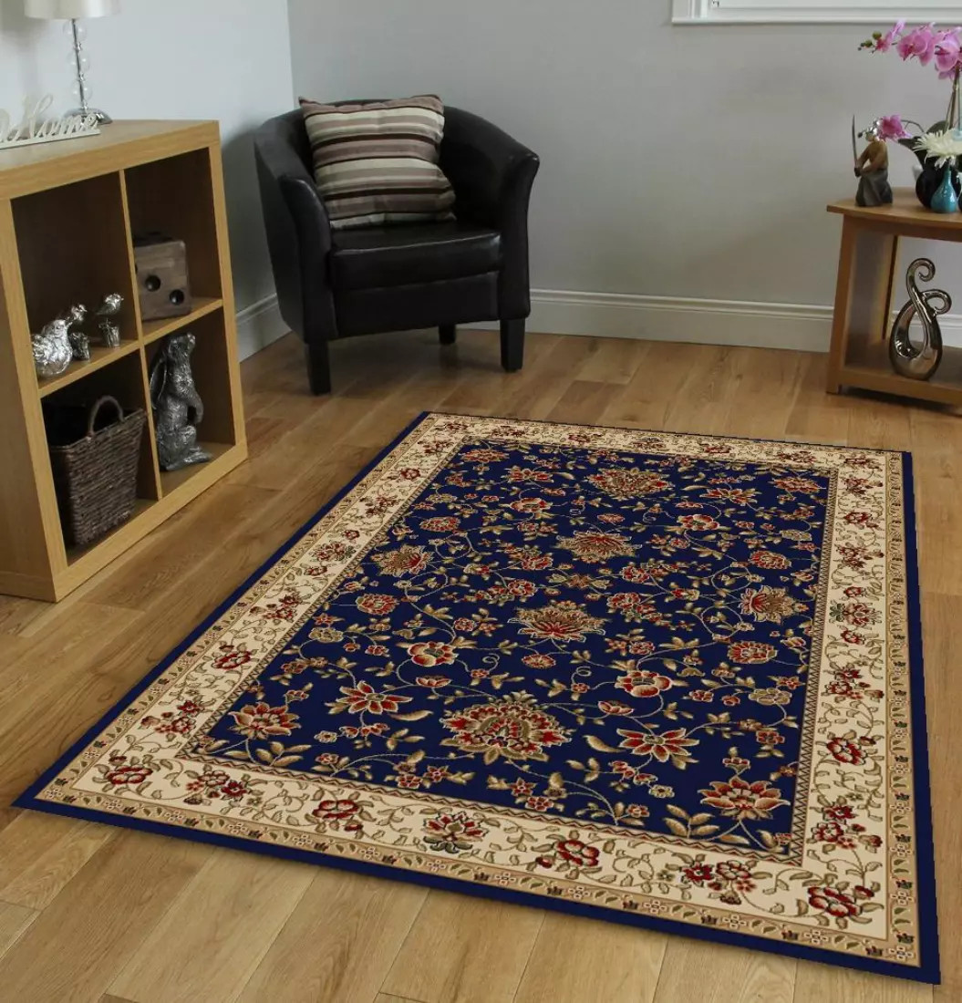 Radici Como 1597 Navy Area Rug Room Scene