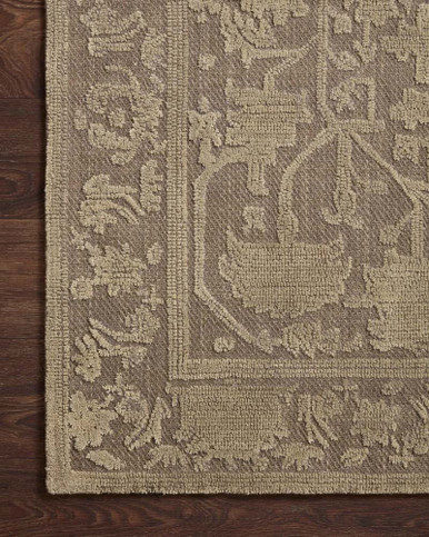 Gloria GLO-01 Bark Khaki Area Rug - Magnolia Home by Joanna Gaines Corner 2