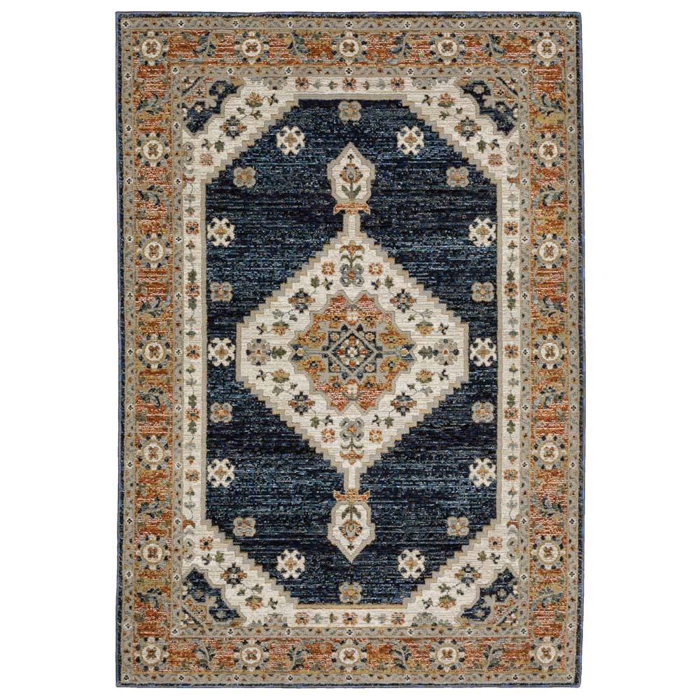 Oriental Weavers Andorra 2281E Blue Orange Area Rug
