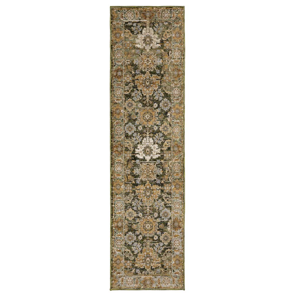 Oriental Weavers Andorra 2417B Green Gold Area Rug | Carpetmart
