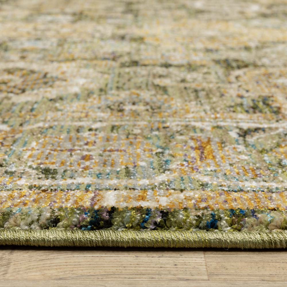 Oriental Weavers Andorra 2417B Green Gold Area Rug | Carpetmart