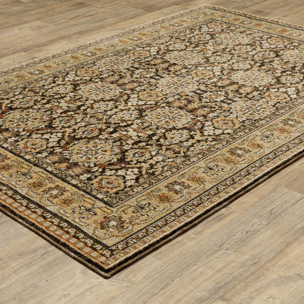 Oriental Weavers Andorra 2431A Brown Gold Area Rug | Carpetmart