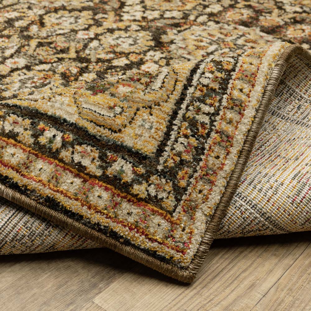 Oriental Weavers Andorra 2431A Brown Gold Area Rug | Carpetmart