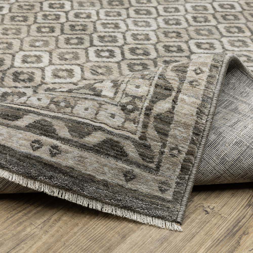 Oriental Weavers Chamberlain CH03B Grey Black Area Rug Wave