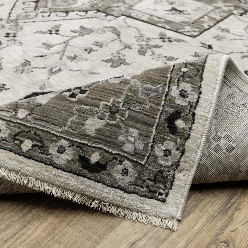 Oriental Weavers Chamberlain CH09A Ivory Grey Area Rug Wave