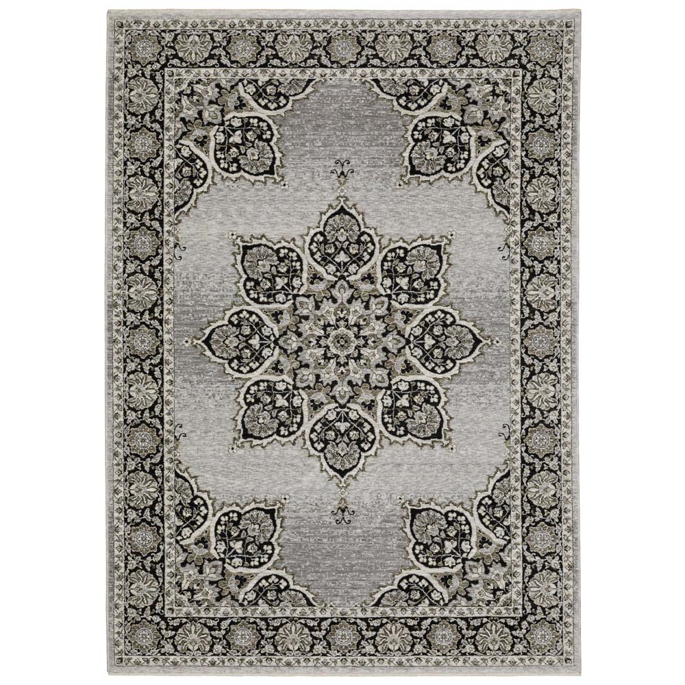 Oriental Weavers Chamberlain CH11L Grey Black Area Rug