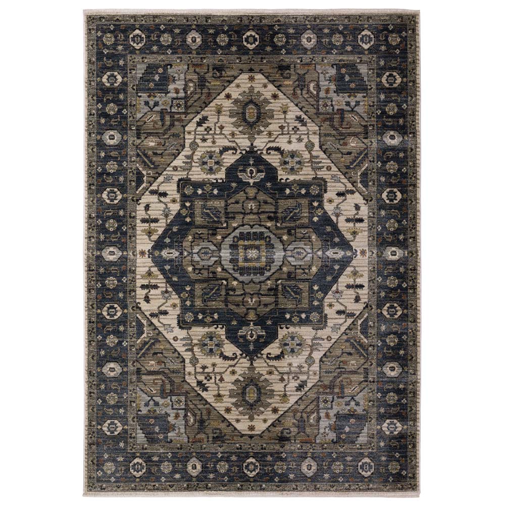 Oriental Weavers Eliana ELI05 Blue Brown Area Rug | Carpetmart.com