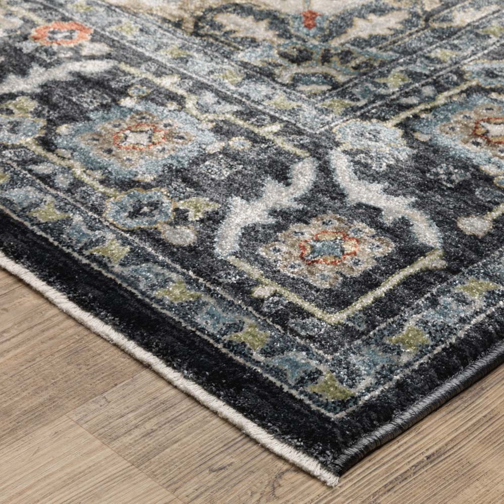 Oriental Weavers Eliana ELI09 Blue Area Rug Corner