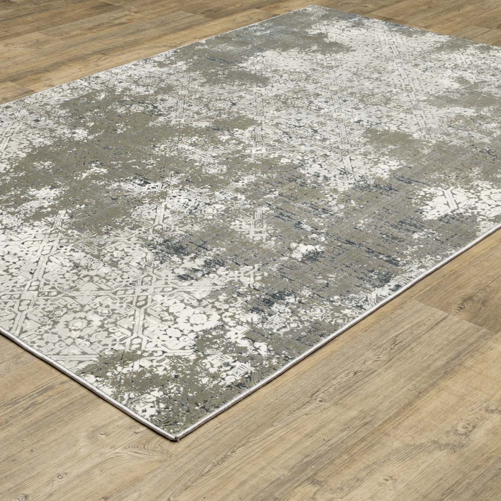 Oriental Weavers Gemini 2H Beige Grey Area Rug Angle
