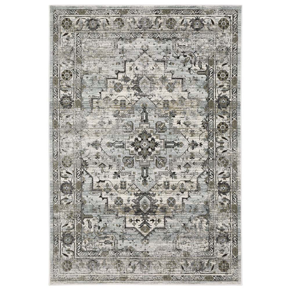 Oriental Weavers Gemini 20Z Grey Blue Area Rug | Carpetmart.com