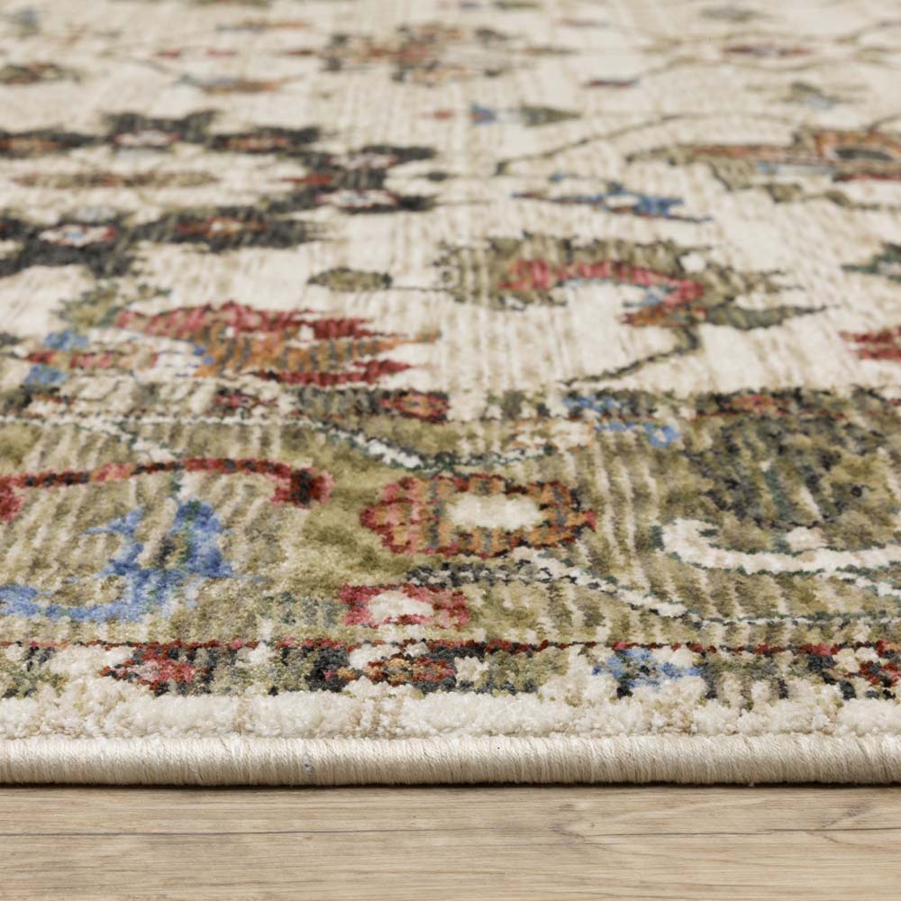 Oriental Weavers Hastings HA03W Ivory Green Area Rug | Carpetmart