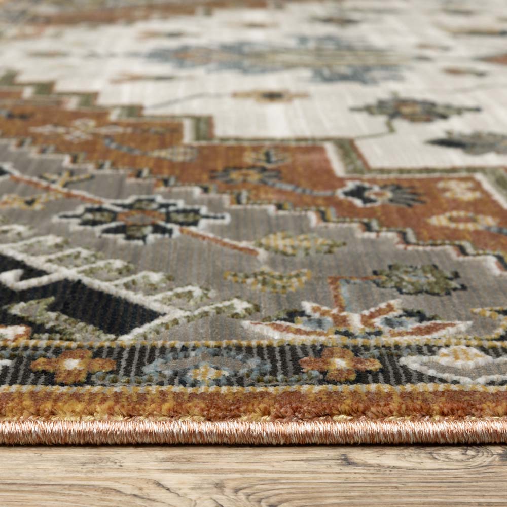 Oriental Weavers Keira KEI03 Rust Ivory Area Rug | Carpetmart.com