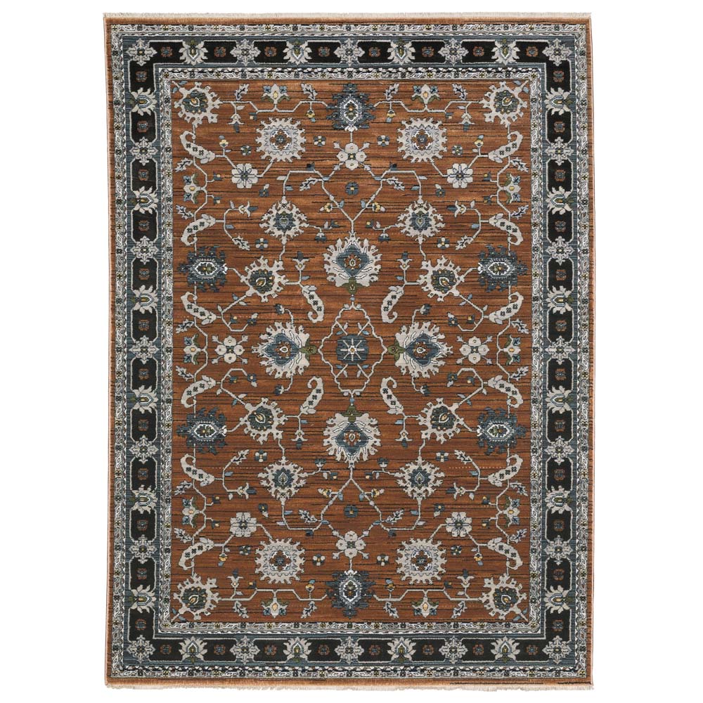 Oriental Weavers Keira KEI05 Rust Grey Area Rug | Carpetmart.com