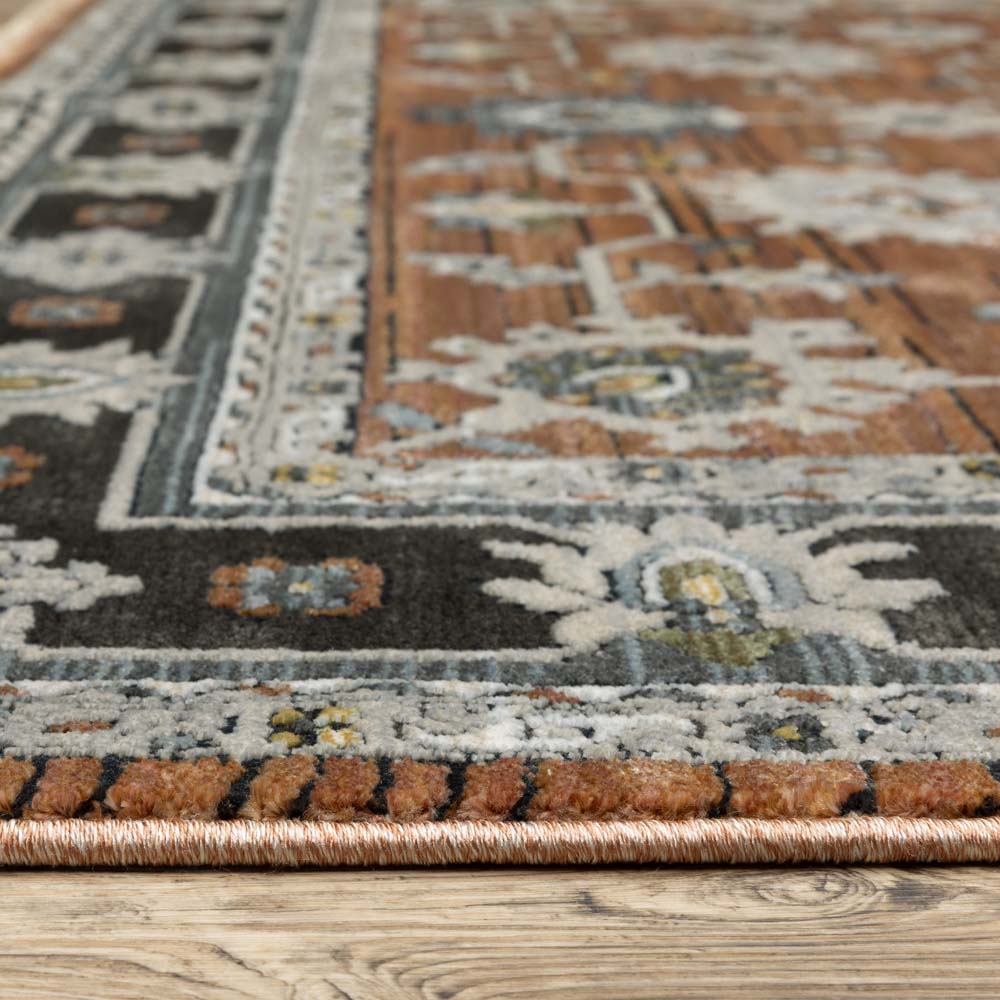 Oriental Weavers Keira KEI05 Rust Grey Area Rug | Carpetmart.com