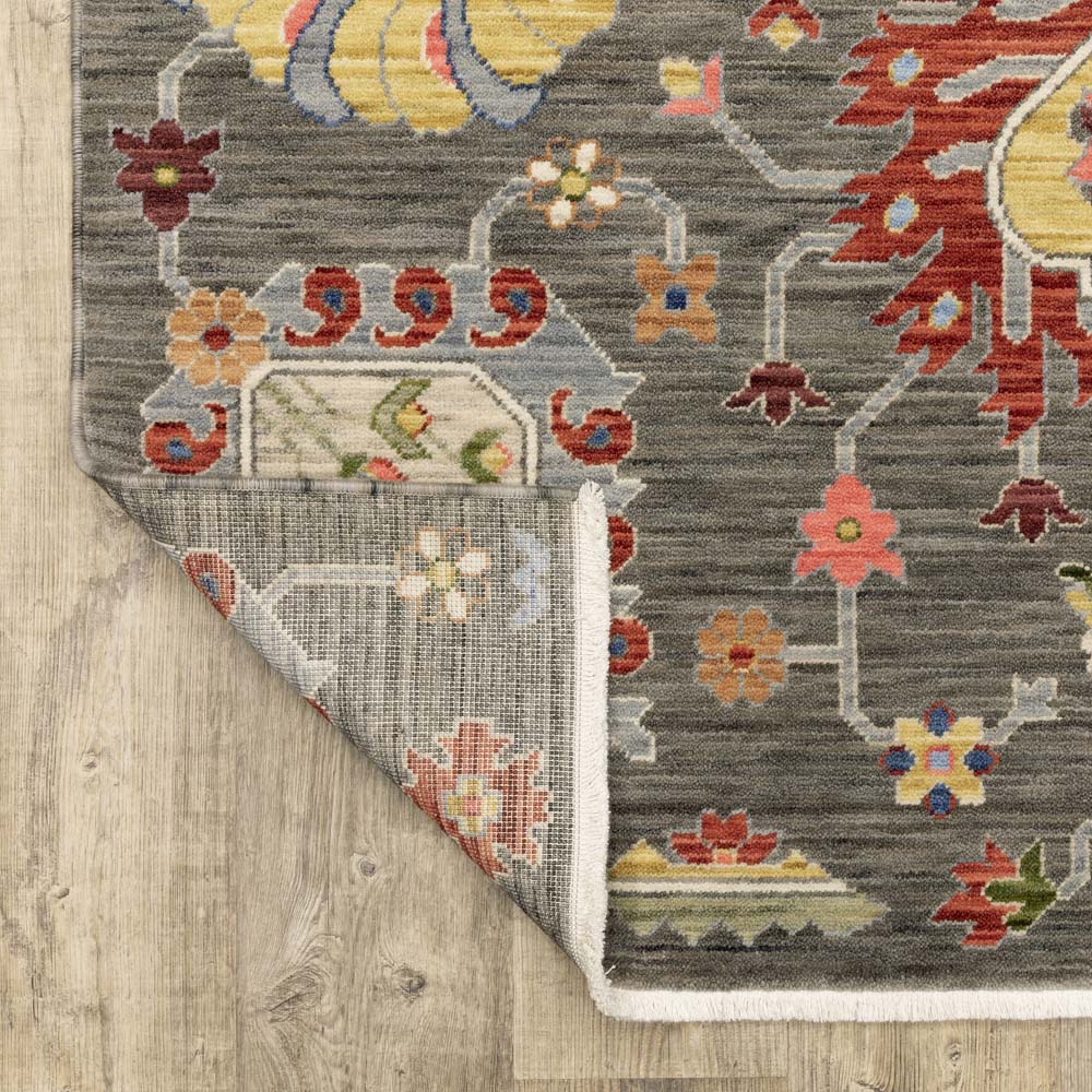 Oriental Weavers Lucca 8111K Grey Multi Area Rug Flip