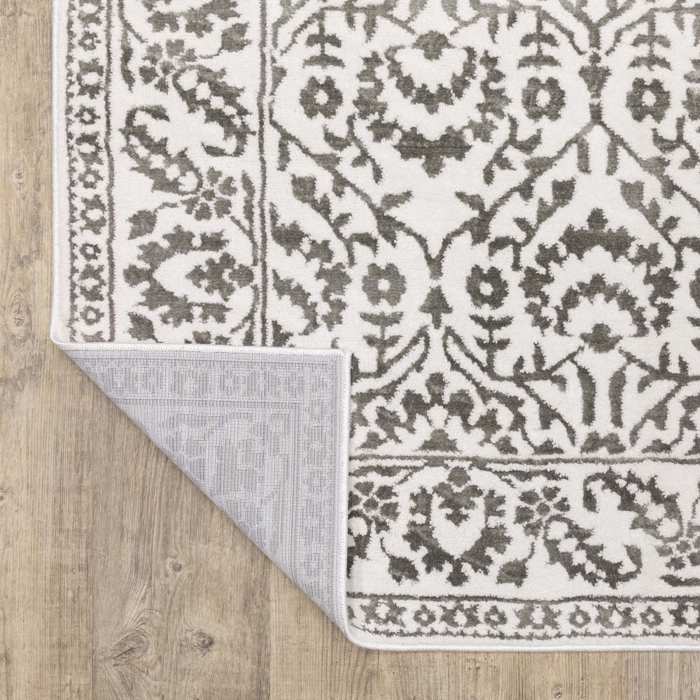 Oriental Weavers Montecito 2062H Grey White Area Rug Flip