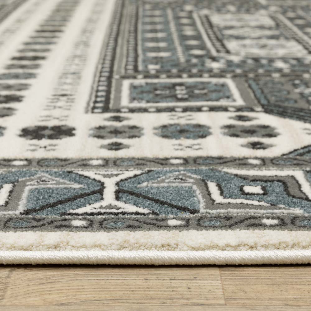 Oriental Weavers Raylan RAY01 Grey Blue Area Rug Pile