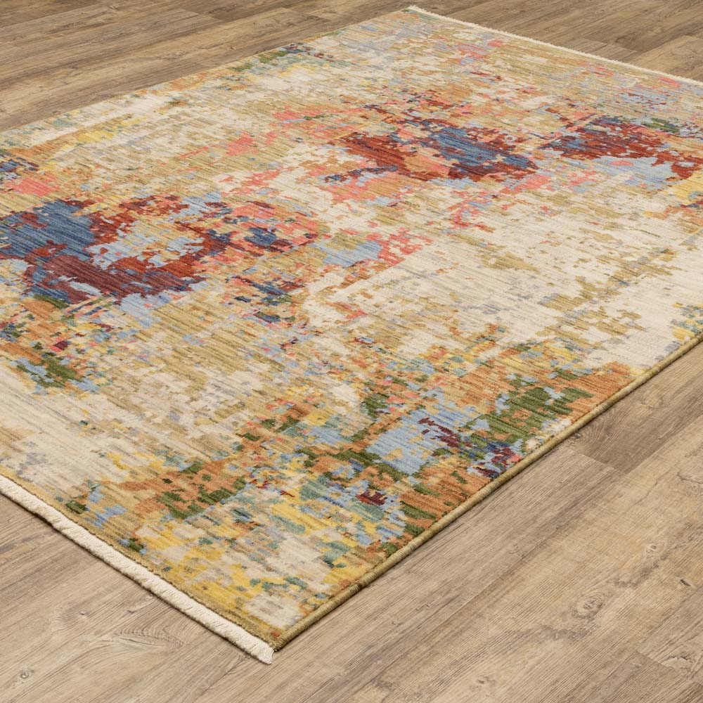Oriental Weavers Soleri SOL07 Beige Blue Area Rug | Carpetmart.com