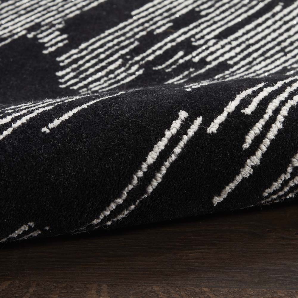 Michael Amini MA30 Star SMR02 Black Ivory Area Rug Detail