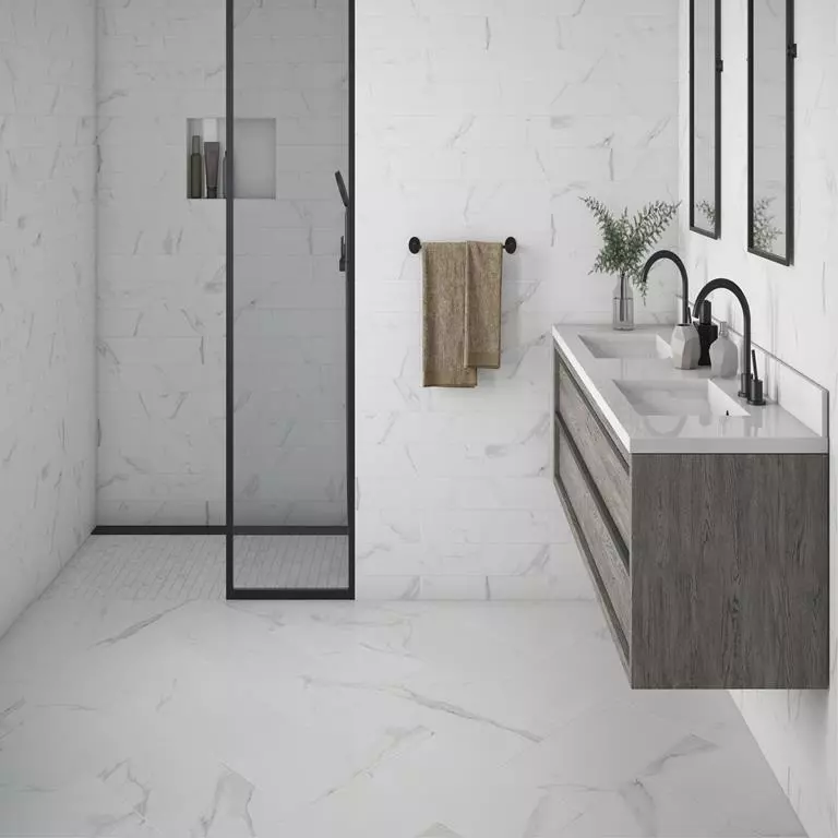 Belmar White 13" X 24" Porcelain Wall Tile [Enter Image Type]