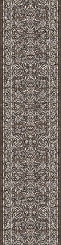 Dynamic Rugs Ancient Garden 57276-3235 Dark Brown Beige Blue 2'7" (31") Wide Hall and Stair Runner