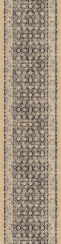 Dynamic Rugs Brilliant 72407-501 Navy 2'9" (33") Wide Hall and Stair Runner