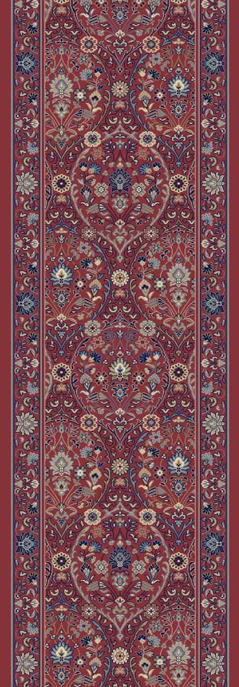 Dynamic Rugs Brilliant 7278-300 Red Multi 2'9" (33") Wide Hall and Stair Runner