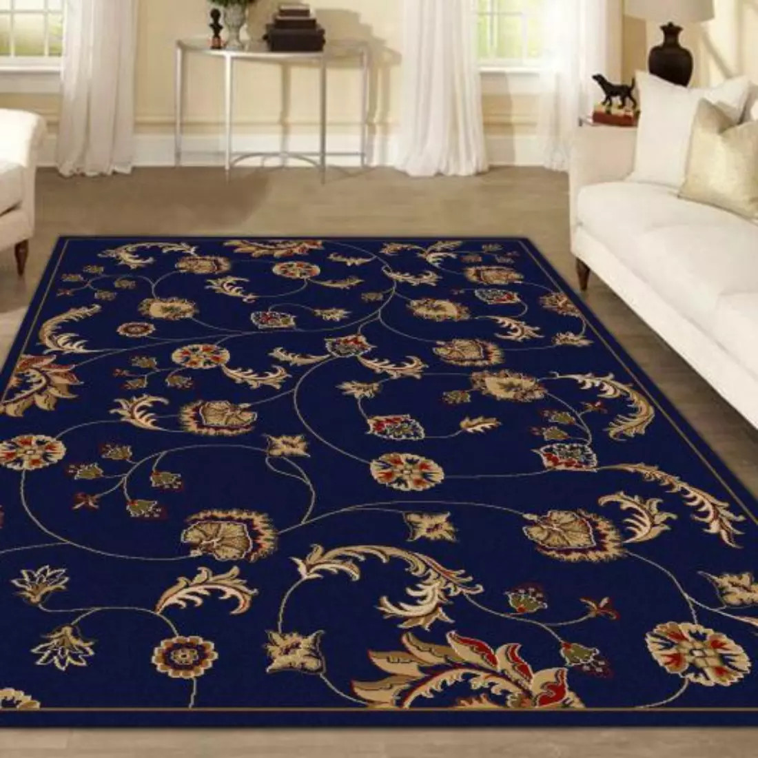 Radici Como 1835 Navy Area Rug Room Scene