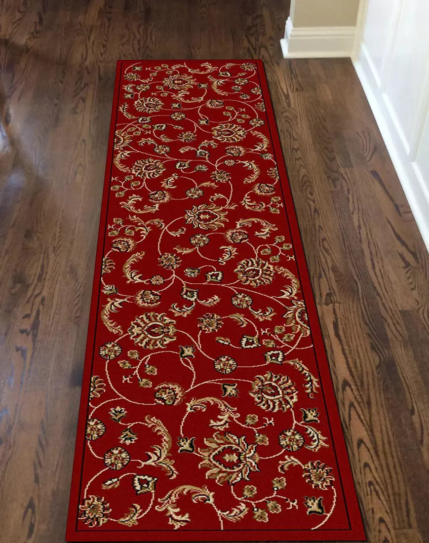 Radici Como 1835 Red Runner Area Rug Room Scene