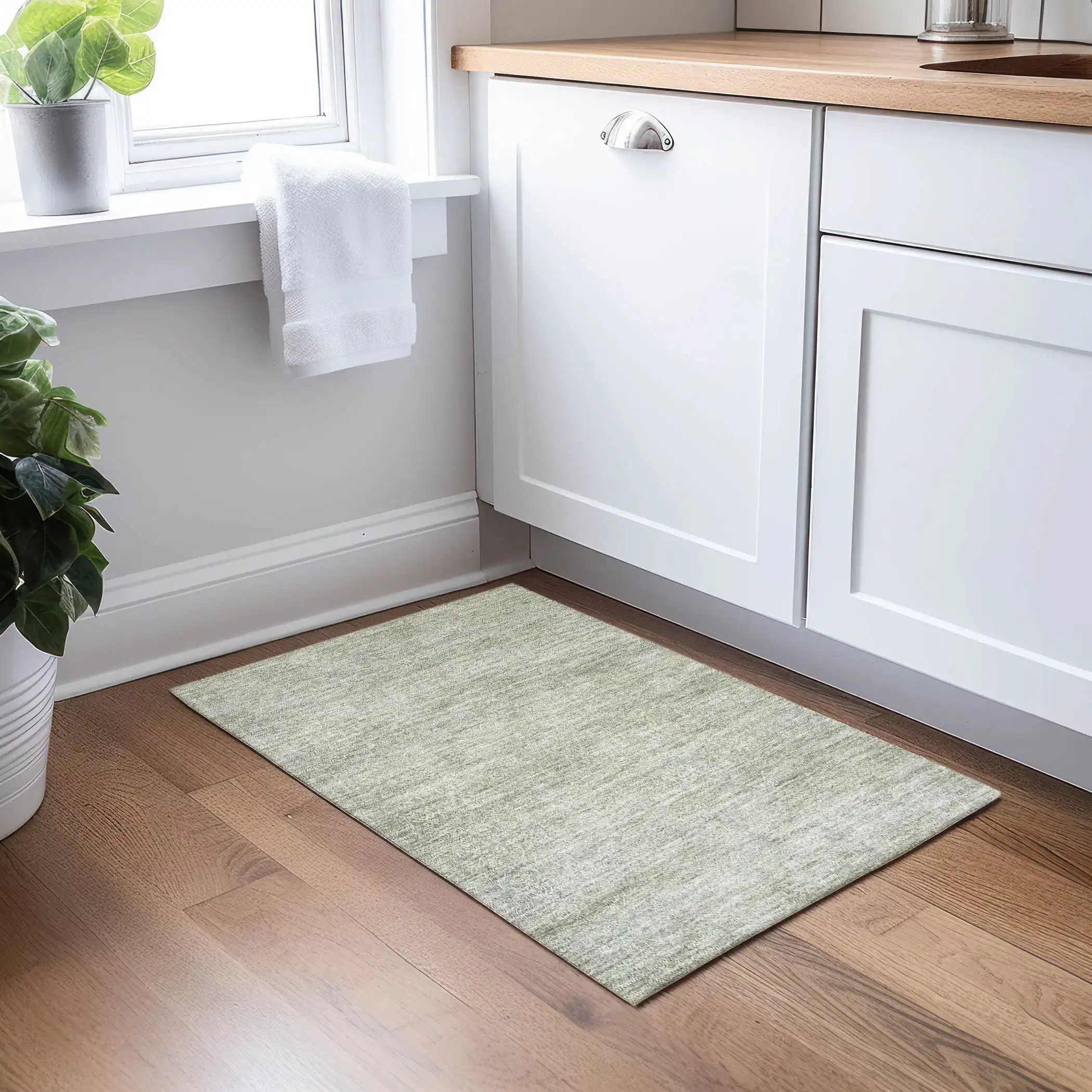 Dalyn Burano BU1 Sage Area Scatter Rug Room Scene