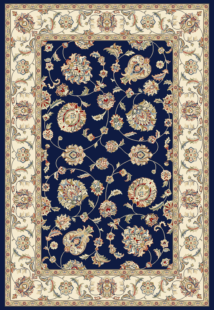 Ancient Garden 57365-3464 Blue/Ivory  (34 Navy) Area Rug by Dynamic Rugs