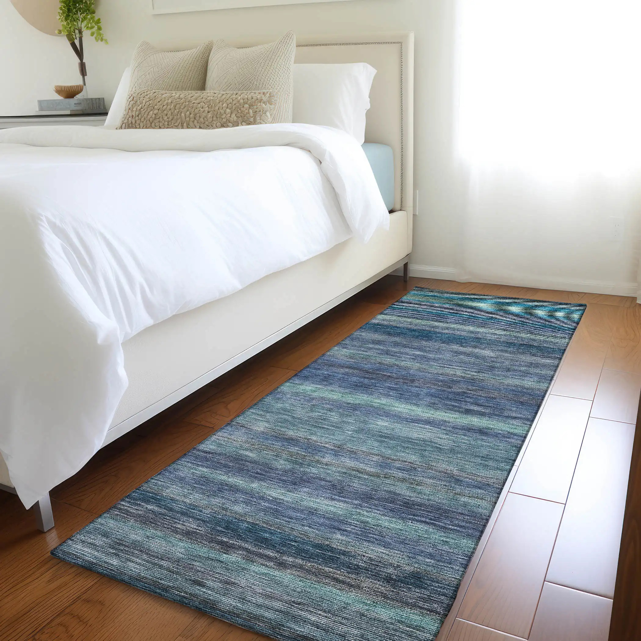 Dalyn Kochi KC5 Blue Area Runner Room Scene