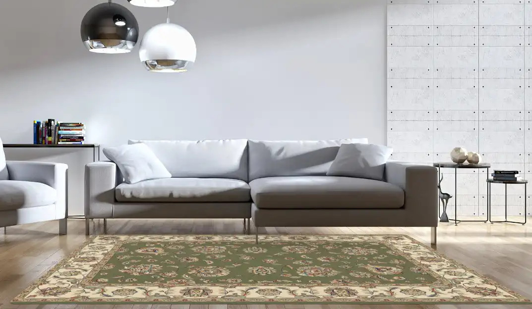 Dynamic Rugs Ancient Garden 57365-4464 Green/Ivory - Carpet & Tile