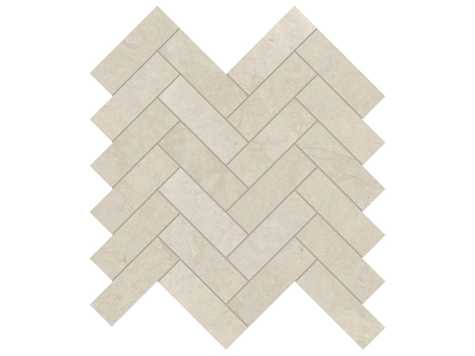 Marble 1X4 Herringbone Mosaic Limestone Honed 5001-0288-0 Tierra Halo Tile