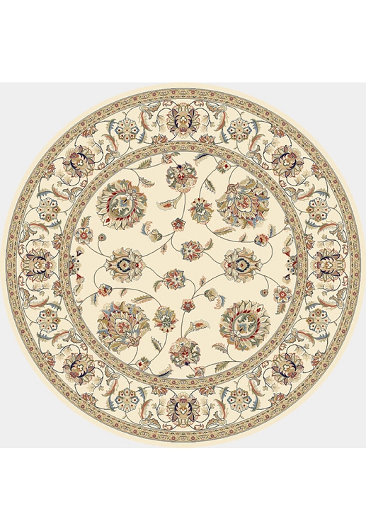 Ancient Garden 57365-6464 Ivory/Ivory (64 Pearl) Round Area Rug