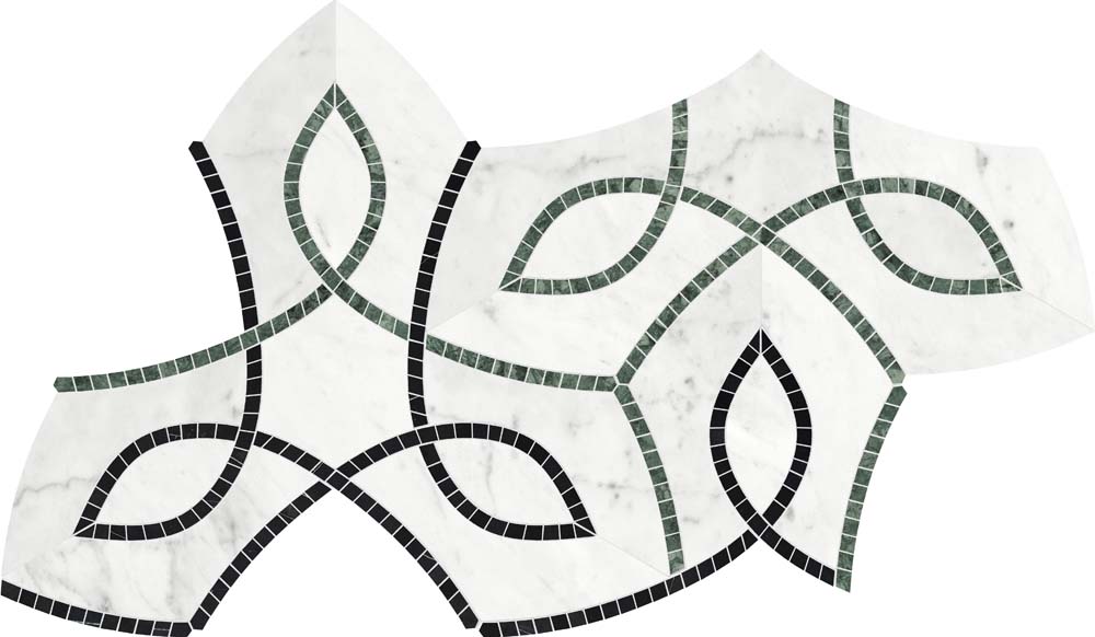Utopio Vine 8x14 Mosaic Honed W/ Polished Accents 5001-0415-0 Pine Tile