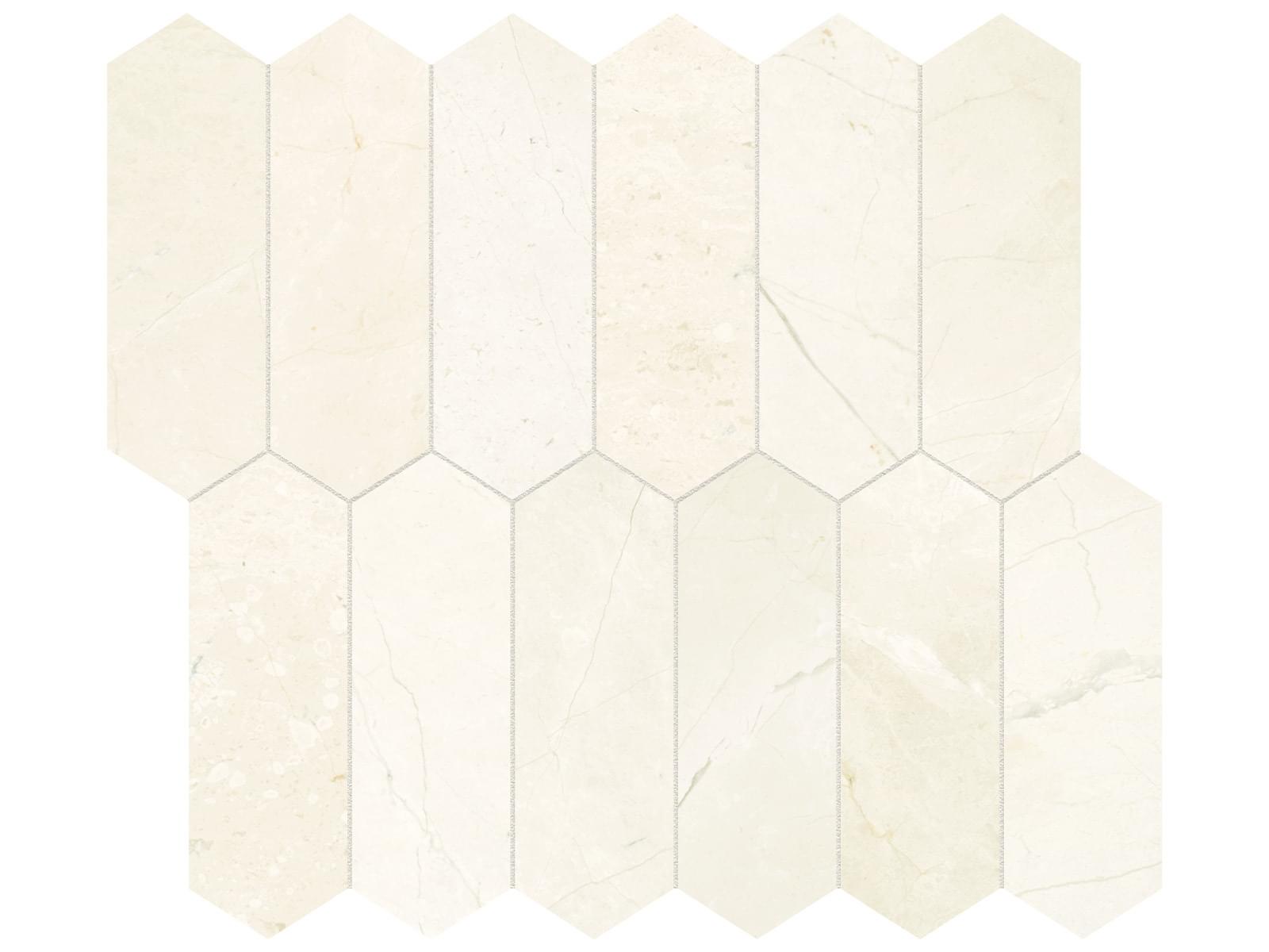 Marble 2X6 Picket Mosaic Honed 5001-0259-0 Avorio Crema Tile